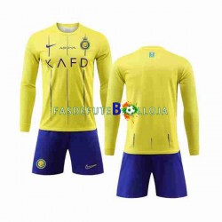 Camisola 1º Equipamento Al-Nassr 2023-2024 Manga Comprida ,Criança Camisola 1º Equipamento Al-Nassr 2023-2024 Manga Comprida ,Criança