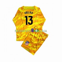 Camisola Guarda-redes Atlético Madrid Laranja Jan Oblak 13 2023-2024 Manga Comprida ,Criança
