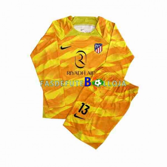 Camisola Guarda-redes Atlético Madrid Laranja Jan Oblak 13 2023-2024 Manga Comprida ,Criança