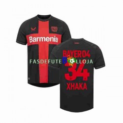 Camisola 1º Equipamento Bayer 04 Leverkusen Granit Xhaka 34 2023-2024 Manga Curta ,Homem