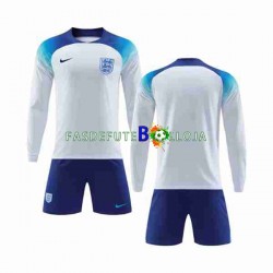 Camisola 1º Equipamento Seleção Inglesa World Cup 2022 Manga Comprida ,Criança