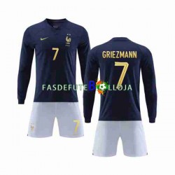 Camisola 1º Equipamento Seleção Francesa Griezmann 7 World Cup 2022 Manga Comprida ,Criança