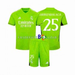 Camisola Guarda-redes 1º Equipamento Real Madrid Kepa Arrizabalaga 25 2023-2024 Manga Curta ,Criança