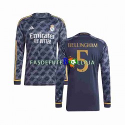 Camisola 2º Equipamento Real Madrid Jude Bellingham 5 2023-2024 Manga Comprida ,Homem