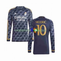 Camisola 2º Equipamento Real Madrid Modrić Luka 10 2023-2024 Manga Comprida ,Homem