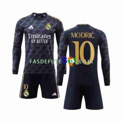 Camisola 2º Equipamento Real Madrid Modrić Luka 10 2023-2024 Manga Comprida ,Criança