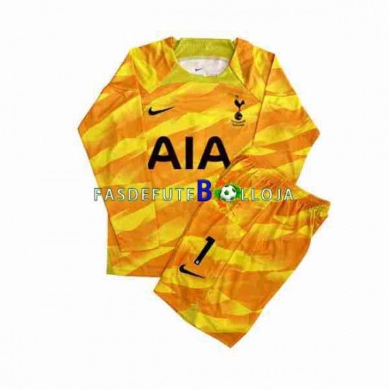 Camisola Guarda-redes 2º Equipamento Tottenham Hotspur Laranja Hugo 2023-2024 Manga Comprida ,Criança