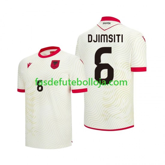 Camisola 2º Equipamento Seleção Albanesa Berat Djimsiti 6 World Cup 2026 Manga Curta ,Homem
