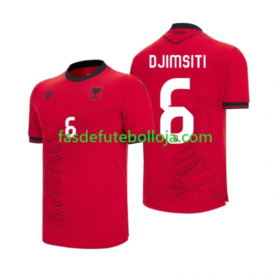 Camisola 1º Equipamento Seleção Albanesa Berat Djimsiti 6 World Cup 2026 Manga Curta ,Homem