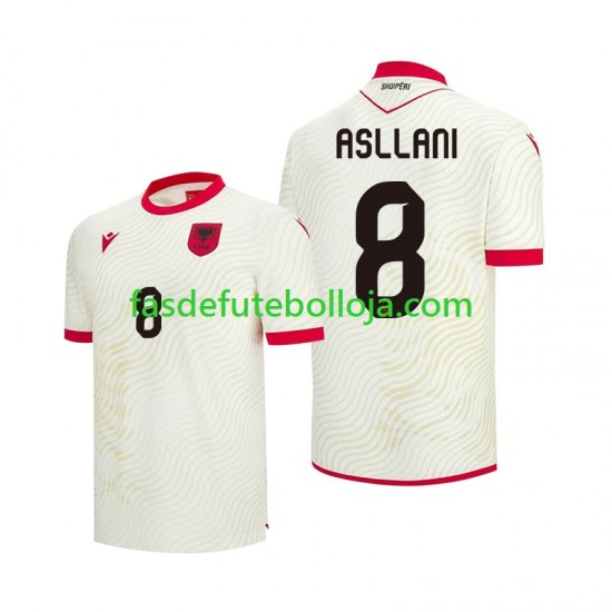 Camisola 2º Equipamento Seleção Albanesa Kristjan Asllani 8 World Cup 2026 Manga Curta ,Homem