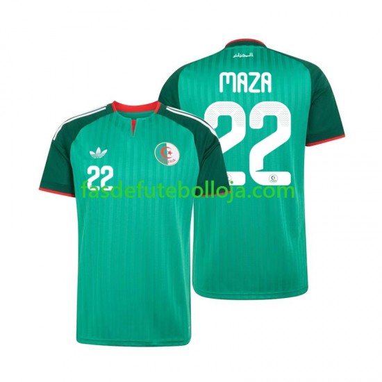 Camisola 2º Equipamento Seleção Argelina Ibrahim Maza 22 2026 Manga Curta ,Homem
