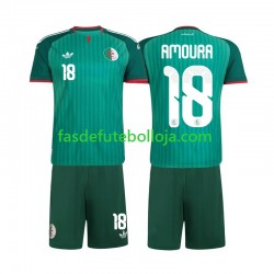Camisola 2º Equipamento Seleção Argelina Mohamed Amoura 18 2026 Manga Curta ,Criança Camisola 2º Equipamento Seleção Argelina Mohamed Amoura 18 2026 Manga Curta ,Criança
