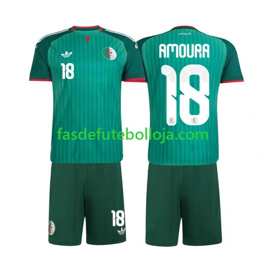 Camisola 2º Equipamento Seleção Argelina Mohamed Amoura 18 2026 Manga Curta ,Criança Camisola 2º Equipamento Seleção Argelina Mohamed Amoura 18 2026 Manga Curta ,Criança