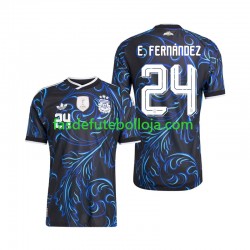 Camisola 2º Equipamento Seleção Argentina Enzo Fernandez 24 World Cup 2026 Manga Curta ,Homem