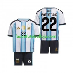 Camisola 1º Equipamento Seleção Argentina Franco Mastantuono 22 World Cup 2026 Manga Curta ,Criança Camisola 1º Equipamento Seleção Argentina Franco Mastantuono 22 World Cup 2026 Manga Curta ,Criança