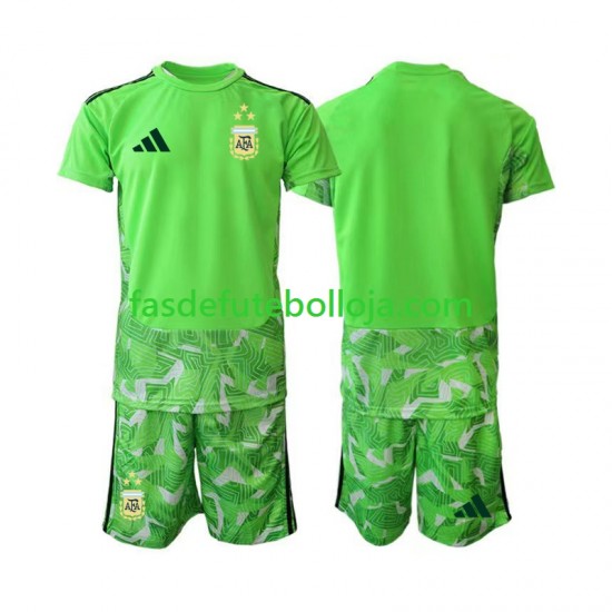 Camisola Guarda-redes 3º Equipamento Seleção Argentina World Cup 2026 Manga Curta ,Criança
