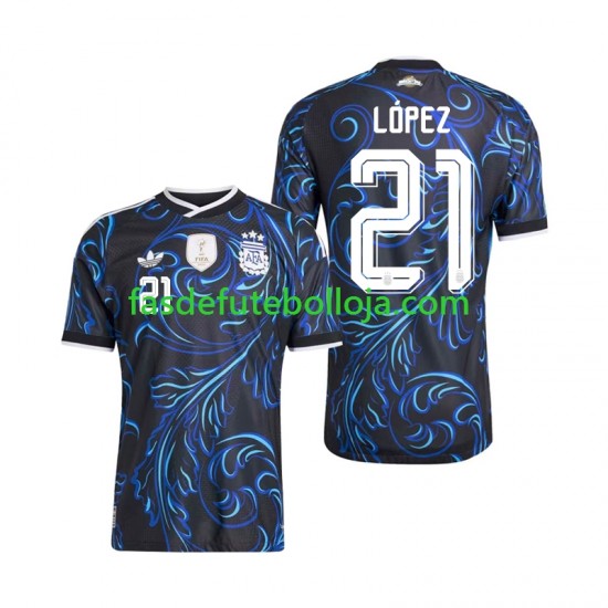 Camisola 2º Equipamento Seleção Argentina Jose Manuel Lopez 21 World Cup 2026 Manga Curta ,Homem Camisola 2º Equipamento Seleção Argentina Jose Manuel Lopez 21 World Cup 2026 Manga Curta ,Homem