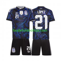 Camisola 2º Equipamento Seleção Argentina Jose Manuel Lopez 21 World Cup 2026 Manga Curta ,Criança Camisola 2º Equipamento Seleção Argentina Jose Manuel Lopez 21 World Cup 2026 Manga Curta ,Criança
