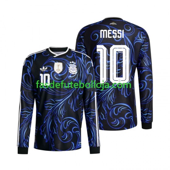 Camisola 2º Equipamento Seleção Argentina Lionel Messi 10 World Cup 2026 Manga Comprida ,Homem Camisola 2º Equipamento Seleção Argentina Lionel Messi 10 World Cup 2026 Manga Comprida ,Homem