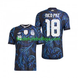 Camisola 2º Equipamento Seleção Argentina Nico Paz 18 World Cup 2026 Manga Curta ,Homem