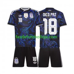 Camisola 2º Equipamento Seleção Argentina Nico Paz 18 World Cup 2026 Manga Curta ,Criança Camisola 2º Equipamento Seleção Argentina Nico Paz 18 World Cup 2026 Manga Curta ,Criança