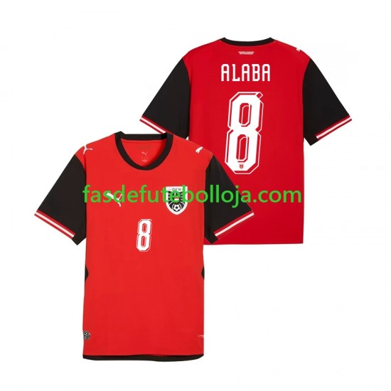 Camisola 1º Equipamento Seleção Austríaca David Alaba 8 World Cup 2026 Manga Curta ,Homem Camisola 1º Equipamento Seleção Austríaca David Alaba 8 World Cup 2026 Manga Curta ,Homem