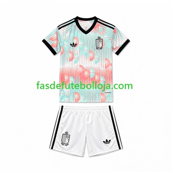 Camisola 2º Equipamento Seleção Belga World Cup 2026 Manga Curta ,Criança