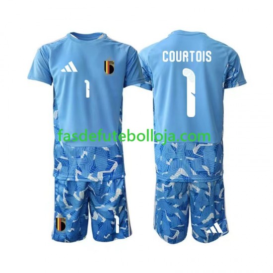 Camisola Guarda-redes 1º Equipamento Seleção Belga Thibaut Courtois 1 World Cup 2026 Manga Curta ,Criança Camisola Guarda-redes 1º Equipamento Seleção Belga Thibaut Courtois 1 World Cup 2026 Manga Curta ,Criança