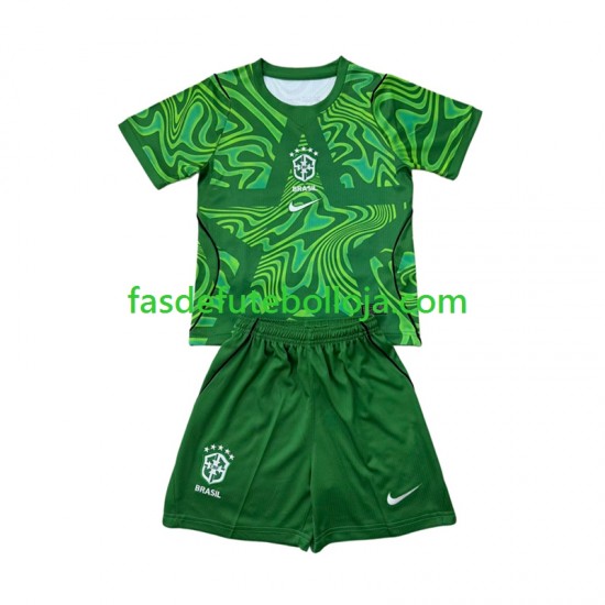 Camisola Guarda-redes 2º Equipamento Seleção Brasileira World Cup 2026 Manga Curta ,Criança