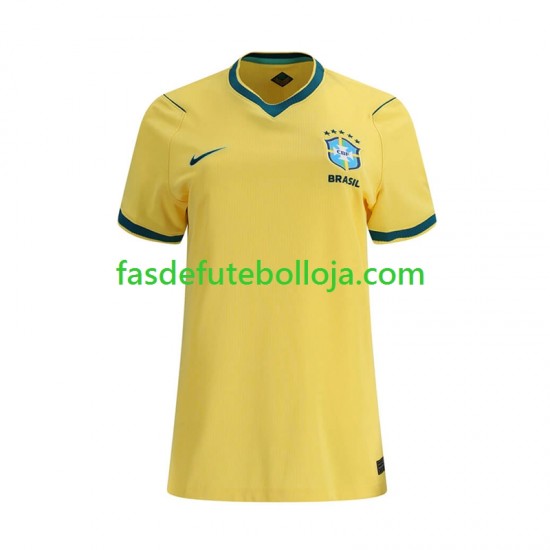 Camisola 1º Equipamento Seleção Brasileira World Cup 2026 Manga Curta ,Feminina