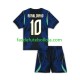 Camisola 2º Equipamento Seleção Brasileira Ronaldinho 10 World Cup 2026 Manga Curta ,Criança