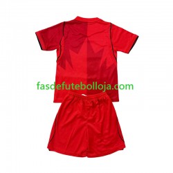 Camisola 1º Equipamento Seleção Canadense World Cup 2026 Manga Curta ,Criança
