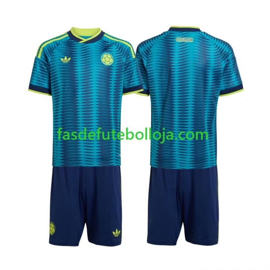 Camisola 2º Equipamento Seleção Colombiana World Cup 2026 Manga Curta ,Criança