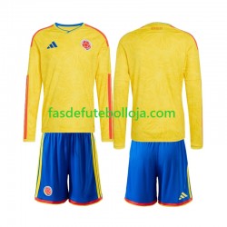 Camisola 1º Equipamento Seleção Colombiana World Cup 2026 Manga Comprida ,Criança Camisola 1º Equipamento Seleção Colombiana World Cup 2026 Manga Comprida ,Criança