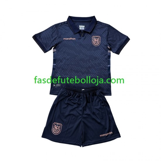 Camisola 2º Equipamento Seleção Equatoriana World Cup 2026 Manga Curta ,Criança