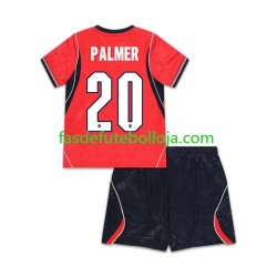 Camisola 2º Equipamento Seleção Inglesa Cole Palmer 20 World Cup 2026 Manga Curta ,Criança