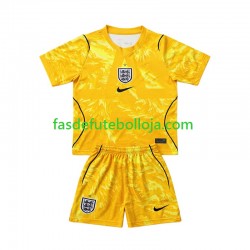 Camisola Guarda-redes 4º Equipamento Seleção Inglesa World Cup 2026 Manga Curta ,Criança
