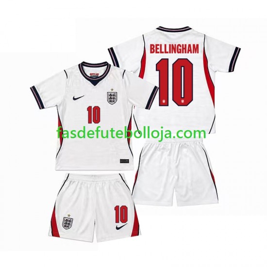 Camisola 1º Equipamento Seleção Inglesa Jude Bellingham 10 World Cup 2026 Manga Curta ,Criança Camisola 1º Equipamento Seleção Inglesa Jude Bellingham 10 World Cup 2026 Manga Curta ,Criança