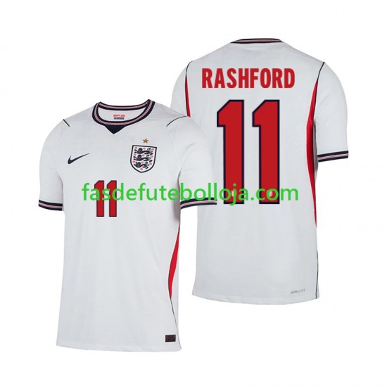 Camisola 1º Equipamento Seleção Inglesa Marcus Rashford 11 World Cup 2026 Manga Curta ,Homem