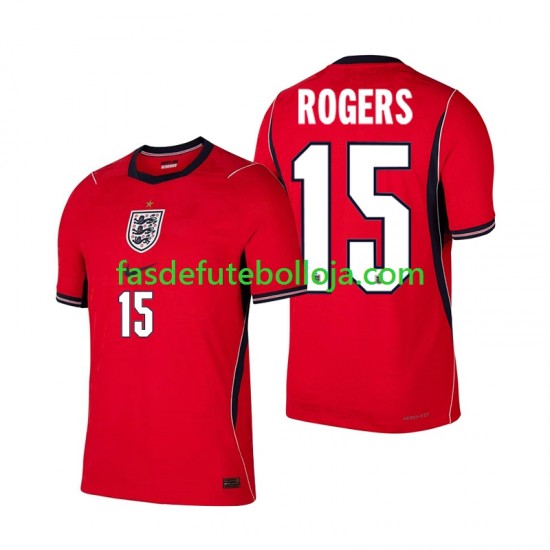 Camisola 2º Equipamento Seleção Inglesa Morgan Rogers 15 World Cup 2026 Manga Curta ,Homem Camisola 2º Equipamento Seleção Inglesa Morgan Rogers 15 World Cup 2026 Manga Curta ,Homem