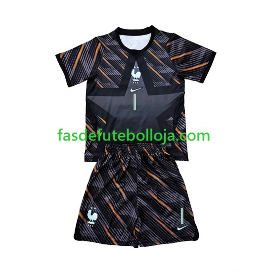 Camisola Guarda-redes 1º Equipamento Seleção Francesa Brice Samba 1 World Cup 2026 Manga Curta ,Criança