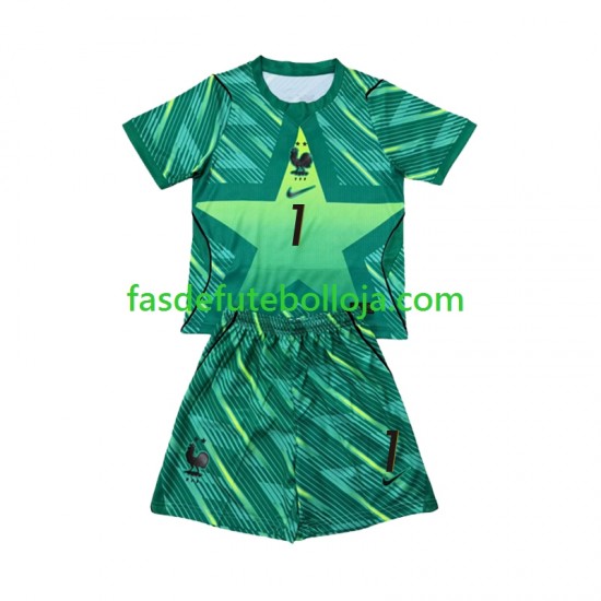 Camisola Guarda-redes 3º Equipamento Seleção Francesa Brice Samba 1 World Cup 2026 Manga Curta ,Criança