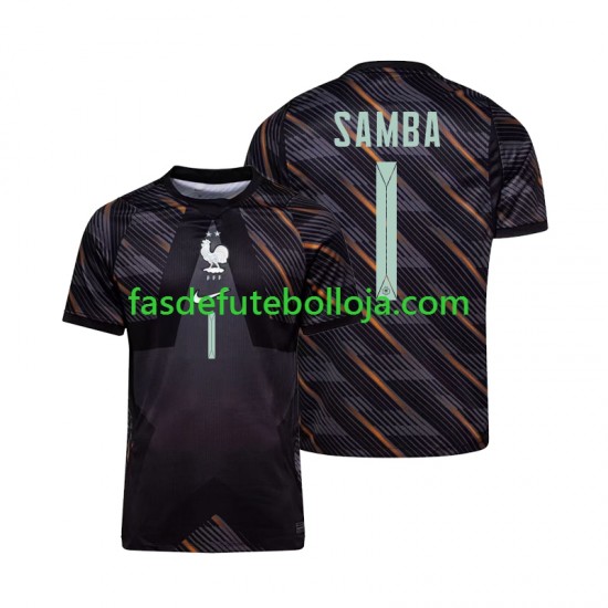 Camisola Guarda-redes 1º Equipamento Seleção Francesa Brice Samba 1 World Cup 2026 Manga Curta ,Homem