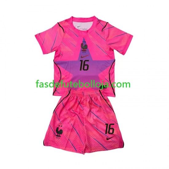 Camisola Guarda-redes 2º Equipamento Seleção Francesa Mike Maignan 16 World Cup 2026 Manga Curta ,Criança