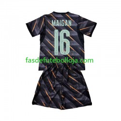 Camisola Guarda-redes 1º Equipamento Seleção Francesa Mike Maignan 16 World Cup 2026 Manga Curta ,Criança