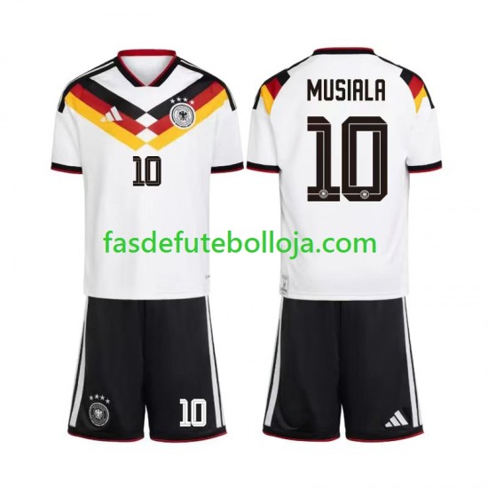Camisola 1º Equipamento Seleção Alemã Jamal Musiala 10 World Cup 2026 Manga Curta ,Criança Camisola 1º Equipamento Seleção Alemã Jamal Musiala 10 World Cup 2026 Manga Curta ,Criança