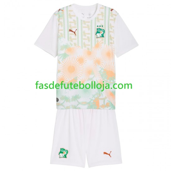 Camisola 2º Equipamento Seleção Marfinense World Cup 2026 Manga Curta ,Criança