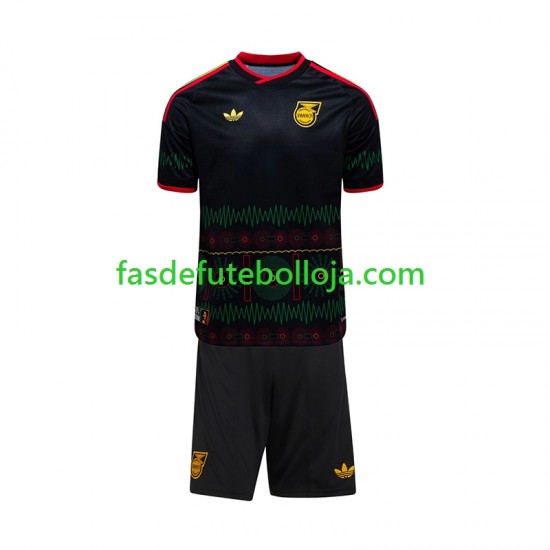 Camisola 2º Equipamento Seleção Jamaicana World Cup 2026 Manga Curta ,Criança