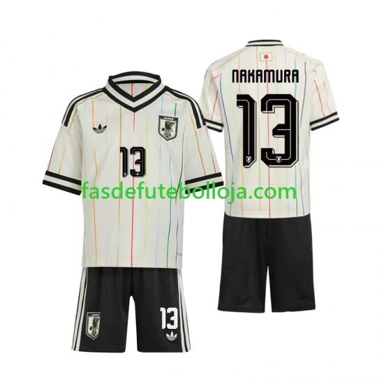 Camisola 2º Equipamento Seleção Japonesa Keito Nakamura 13 World Cup 2026 Manga Curta ,Criança