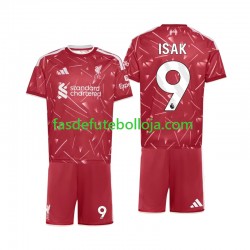 Camisola 1º Equipamento Liverpool Alexander Isak 9 2026-2027 Manga Curta ,Criança
